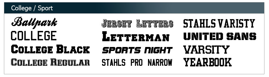 College and Sport Fonts