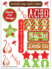 Alpha Chi Omega Sorority Greek stickers and gear