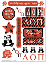 Alpha Omicron Pi Sorority Greek stickers and gear