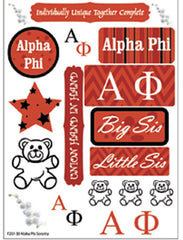 Alpha Phi Sorority Greek stickers and gear