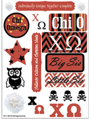 Chi Omega Sorority Greek stickers and gear