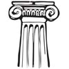 Column Design engraved wood Custom Greek merchandise 