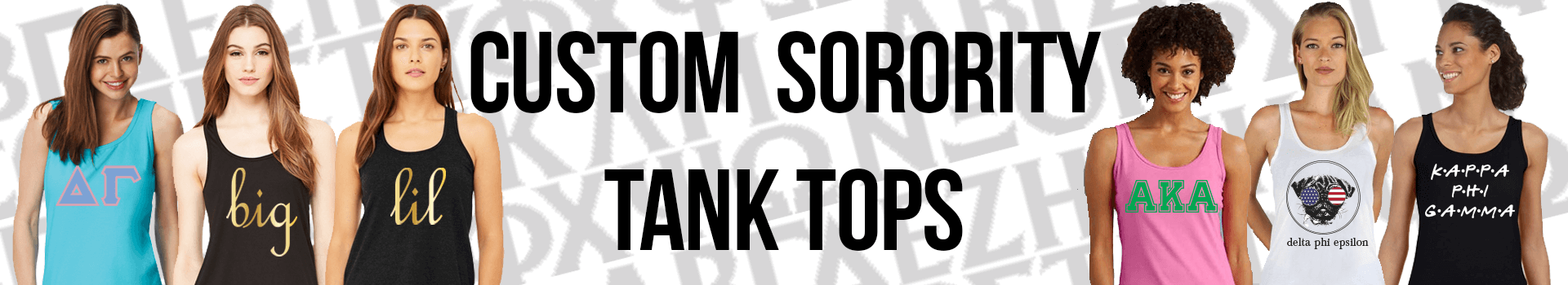 Custom Sorority Greek Tank Tops