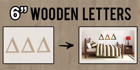 Custom Greek Wood letters for paddles