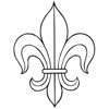 Fleur De Lis Design engraved wood Custom Greek merchandise 