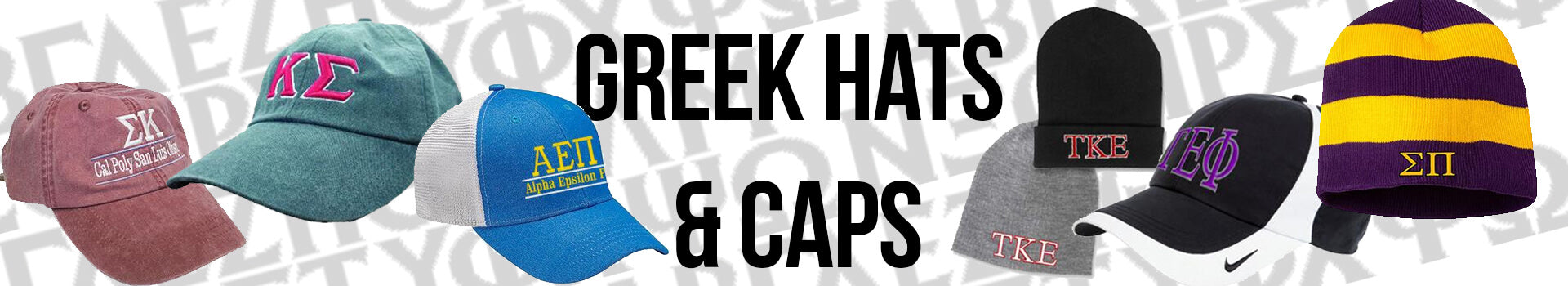 Custom Embroidered and Printed Greek Hats, Caps, and Visors for Fraternities and Sororities