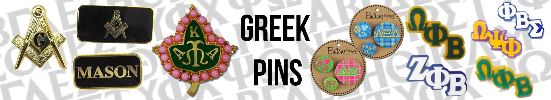 Custom Fraternity and Sorority Greek Letter Pins - Greek Jewelry and Accessories