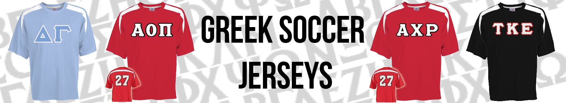 Custom Fraternity and Sorority Greek Soccer Jerseys