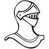 Knight's Helmet Design engraved wood Custom Greek merchandise 