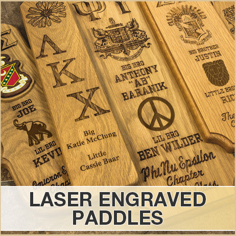 Custom Laser Engraved Paddles with Crest