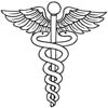 Medical Symbol Design engraved wood Custom Greek merchandise 