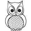 Owl Design engraved wood Custom Greek merchandise 