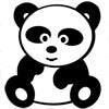 Panda Bear Design engraved wood Custom Greek merchandise 