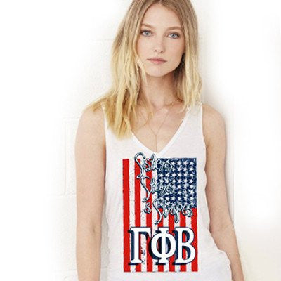 greek sorority sisters stars stripes printed flag shirt fraternity somethinggreek merchandise