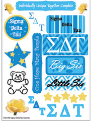 Sigma Delta Tau Sorority Greek stickers and gear