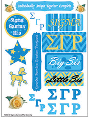 Sigma Gamma Rho Sorority Greek stickers and gear