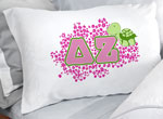 delta zeta dz greek sorority mascot cheetah pillowcase blanket package sale cheap