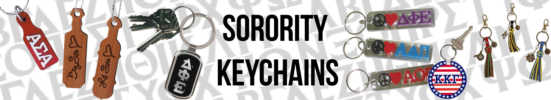 Custom Greek Letter Sorority Keychain Accessories