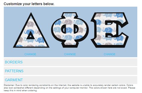 greek fraternity sorority letter generator pattern border