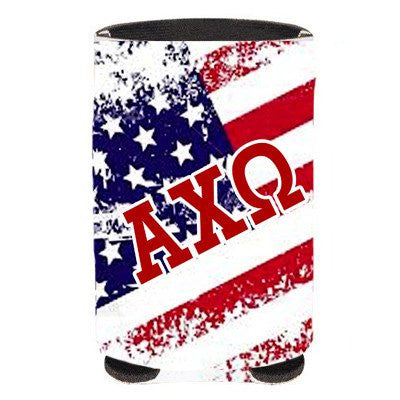 greek sorority fraternity patriotic koozie somethinggreek custom greek merchandise