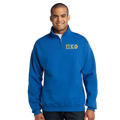 Pi Kappa Phi Fraternity Embroidered Quarter-Zip Pullover - Jerzees 995M - EMB