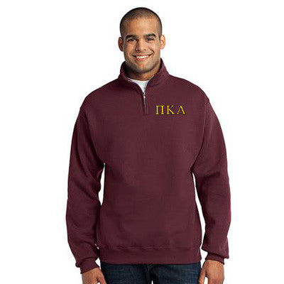 Pi Kappa Alpha Fraternity Embroidered Quarter-Zip Pullover - Jerzees 995M - EMB