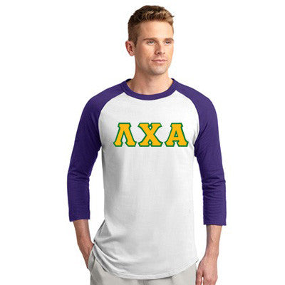 Lambda Chi Alpha Fraternity Raglan Baseball Tee - Sport-Tek T200 - TWILL