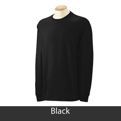 Alpha Delta Pi Longsleeve T-Shirt with Twill - Gildan 2400 - TWILL