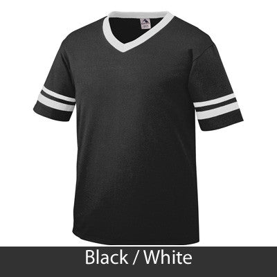 Delta Delta Delta Striped Tee with Twill Letters - Augusta 360 - TWILL