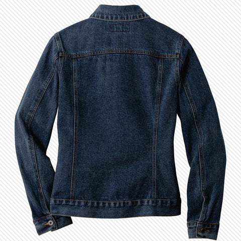 Fraternity and Sorority Printed Organization Name Unisex Denim Jacket - Port Authority J7620 - DTG