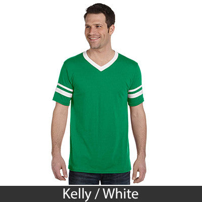 Kappa Alpha Striped Tee with Twill Letters - Augusta 360 - TWILL