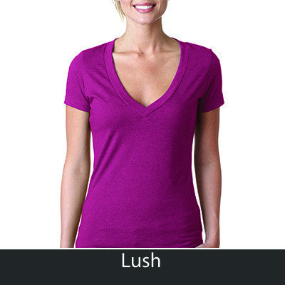 Delta Zeta Deep V Sorority Printed Tee - Next Level 6640 - CAD