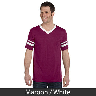 Pi Kappa Phi Striped Tee with Twill Letters - Augusta 360 - TWILL