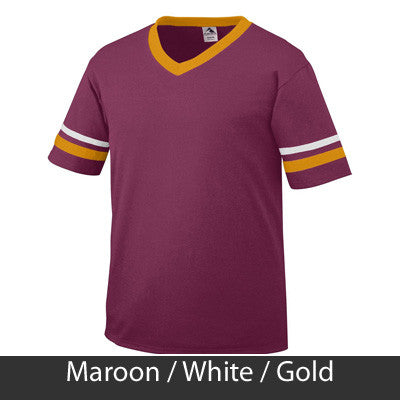 Kappa Delta Striped Tee with Twill Letters - Augusta 360 - TWILL