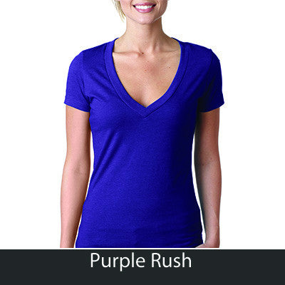 Alpha Phi Omega Deep V Sorority Printed Tee - Next Level 6640 - CAD