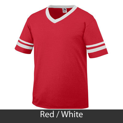 Sigma Sigma Sigma Striped Tee with Twill Letters - Augusta 360 - TWILL