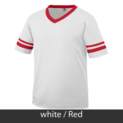 Delta Delta Delta Striped Tee with Twill Letters - Augusta 360 - TWILL