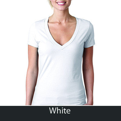 Alpha Gamma Delta Deep V Sorority Printed Tee - Next Level 6640 - CAD