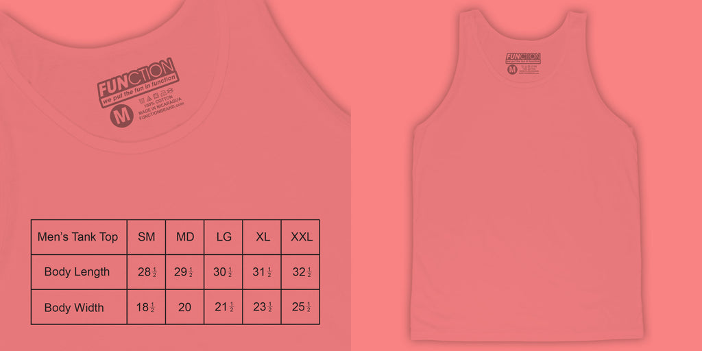 Function sock size guide mens tank top