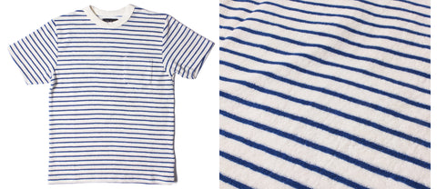 womens short sleeve t-shirt breton stripe ethical sustainable eco friendly crew neck towelling 