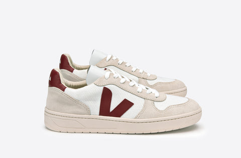 ethical sustainable shoes women veja white red