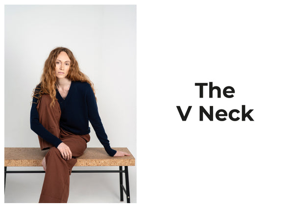 knitwear alpaca cotton british women v neck eco sustainable