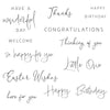 Sizzix Clear Stamps Set 13PK – Daily Sentiments by Lisa Jones