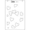 Sizzix A6 Layered Stencils 4PK – Mark Making Hearts by Kath Breen