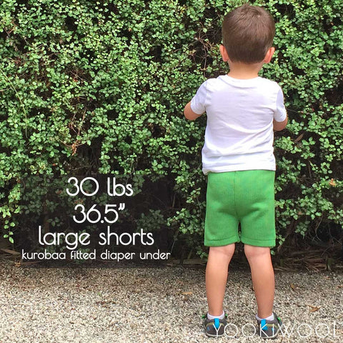 large shorts back fitted diaper 30 lbs