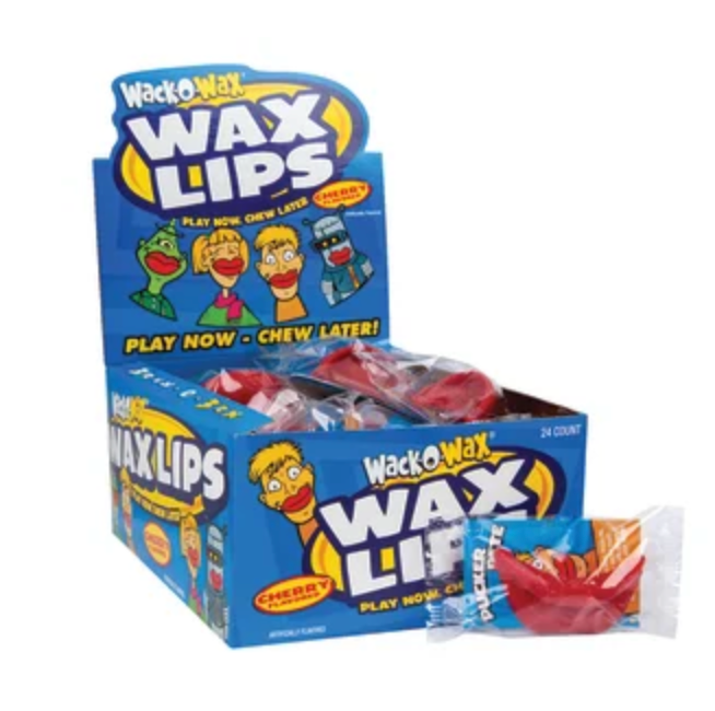 Wax Lips Cherry Wack-O-Wax Candy - 24ct