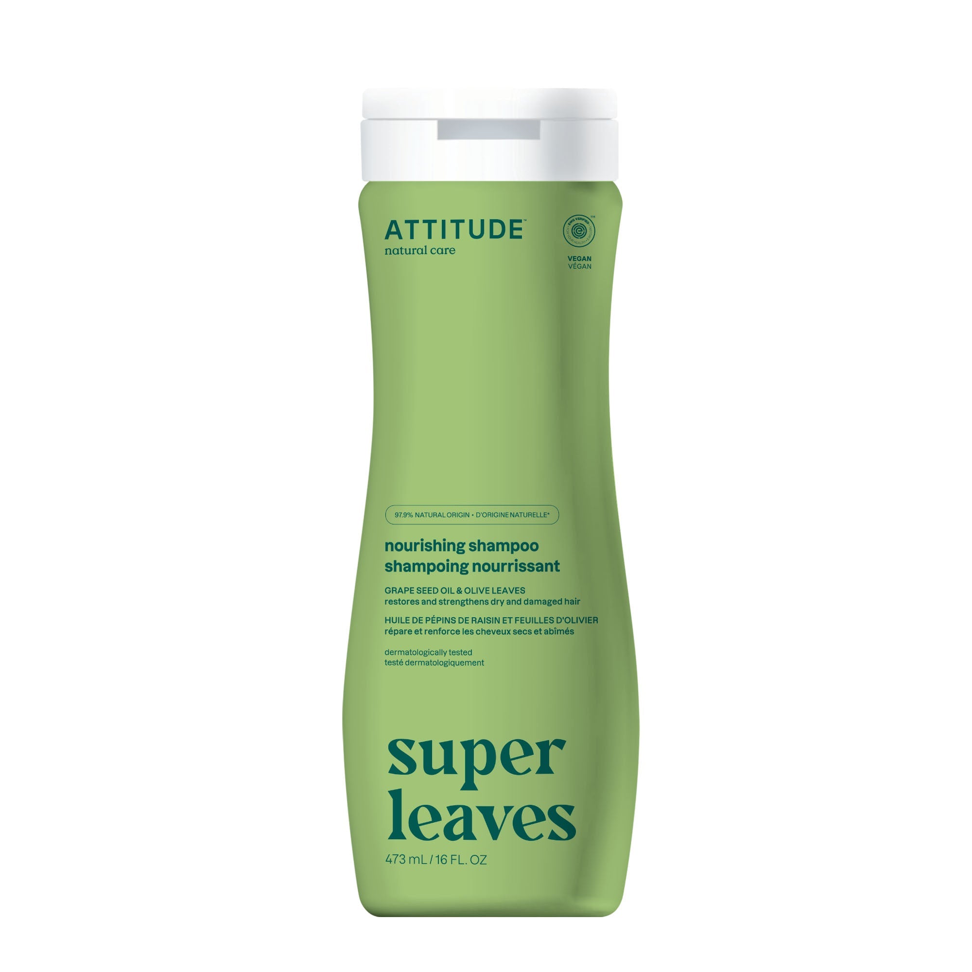 的态度 Super Leaves Shampoo Nourishing & 强化:超级叶子™:修复和强化干燥和受损的头发?_main? 473 mL