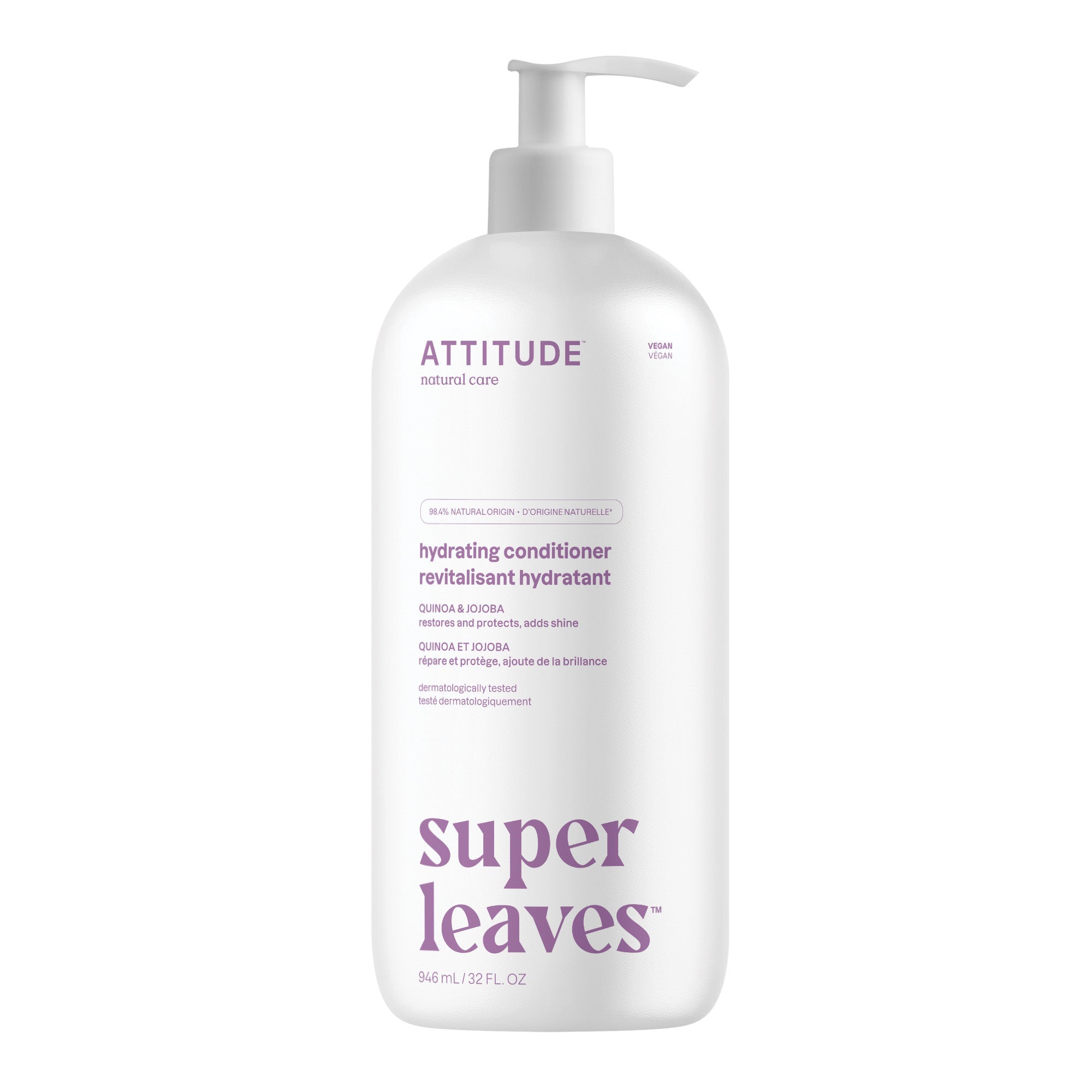 ATTITUDE Super Leaves Conditioner Moisture Rich Restores and protects, adds shine _en?_main? 946 mL
