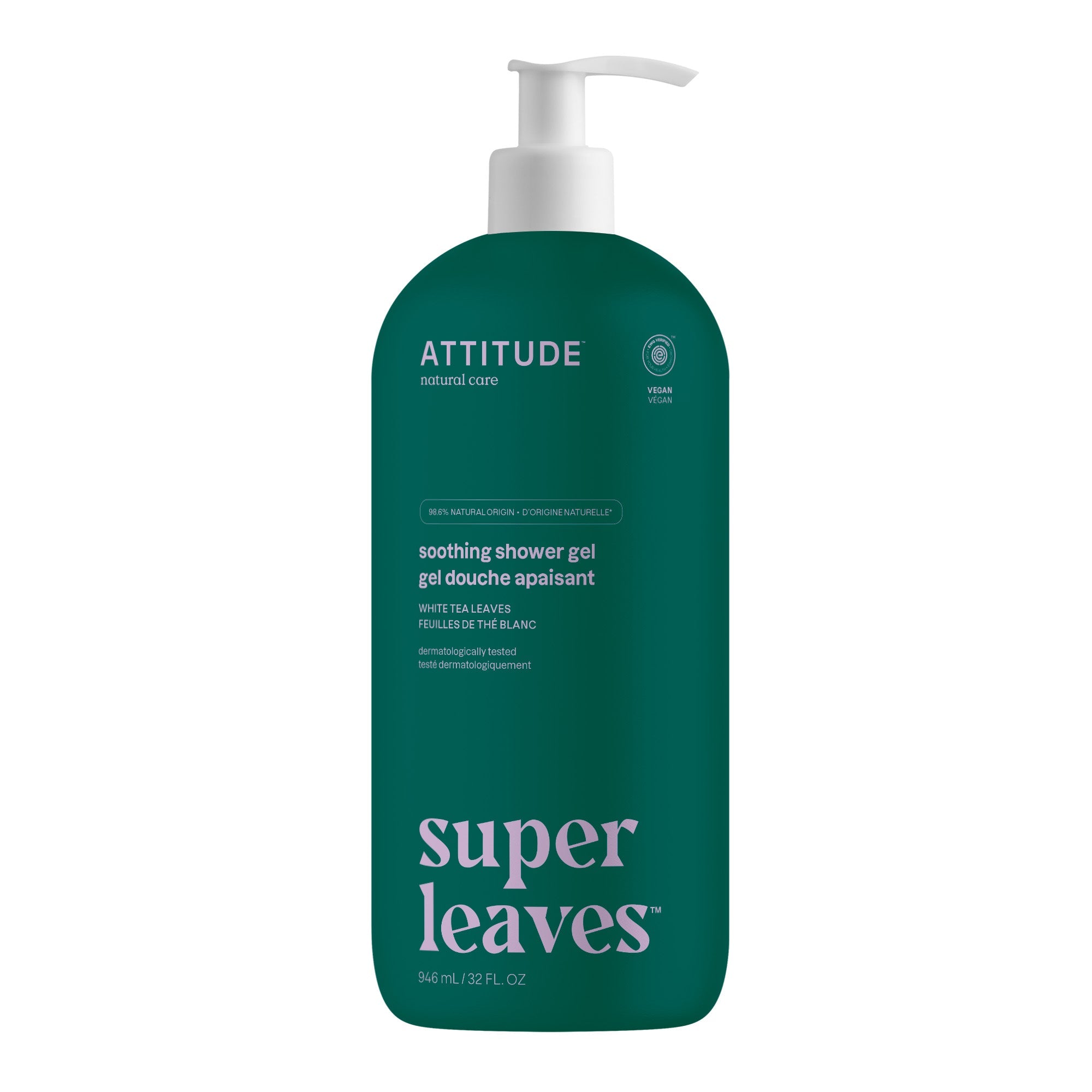 的态度 Super leaves™ Shower Gel Soothing White Tea Leaves 946 mL 11597_en?_main?