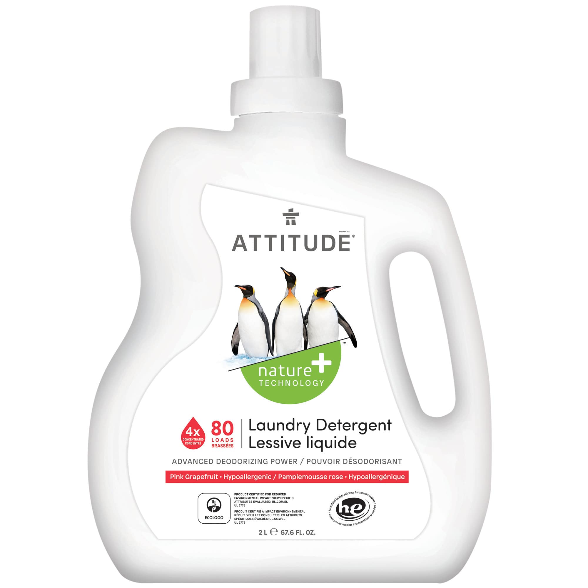 12086-ATTITUDE Nature+ Laundry Detergent Pink Grapefruit _en?_main? Pink Grapefruit / 80 loads